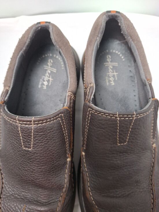 CLARKS COLLECTION Ultimate Comfort Brown Leather Slip-On Shoes Men\'s Size 9 main image 4